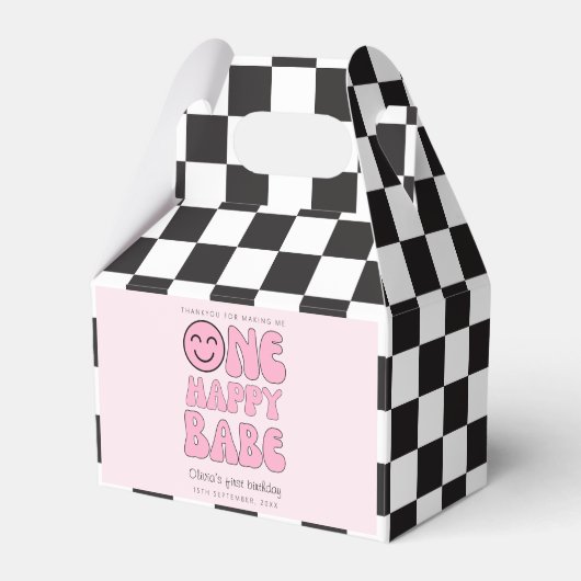 ワンハッピーベビーハッピーフェイスクピンク フェイバーボックス (正面サイド)