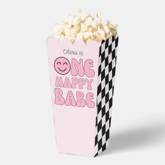 ワンハッピーベビーハッピーフェイスクピンク フェイバーボックス (はじけた状態)