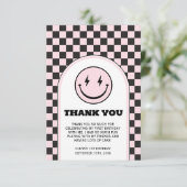 ワンハッピーベー誕生日フォトフラットサンキューカード サンキューカード (スタンド正面)