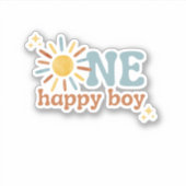 ワンハッピーボーイ、1回目ののまわりに日帰り シール (正面)