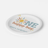 ワンハッピーボーイ、1回目ののまわりに日帰り ペーパープレート (アングル)