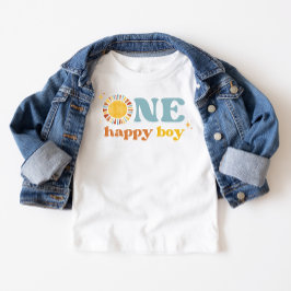 ワンハッピーボーイBoho Sun 1st誕生日 ベビーTシャツ