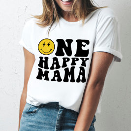 ワンハッピーママママママッチング誕生日Tee for Mom Tシャツ