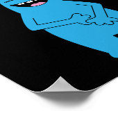 ワンハッピーモンスターハロウィーン誕生日カスタム文字 ポスター (角)