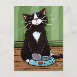 ワンハッピー子猫- Cat Artポストカード ポストカード