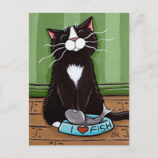 ワンハッピー子猫- Cat Artポストカード ポストカード