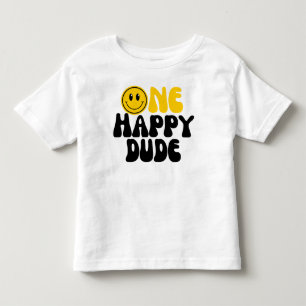 ワンハッピー・デュード ファーストバースデー トドラーTシャツ