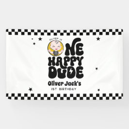 ワンハッピー・デュード 1歳の誕生日 横断幕
