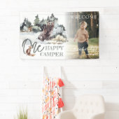 ワンハッ素朴プキャンパーフォト誕生日デコール 横断幕 (インサイチュ)