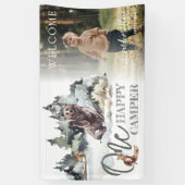 ワンハッ素朴プキャンパーフォト誕生日デコール 横断幕 (縦)