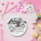 ワンハッ素朴プキャンパー誕生日パーティー ペーパープレート (パーティー)