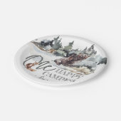 ワンハッ素朴プキャンパー誕生日パーティー ペーパープレート (アングル)