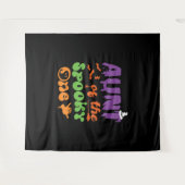 ワンハロウィン不気味ファミリーマッチングの叔母 タペストリー (正面(横))