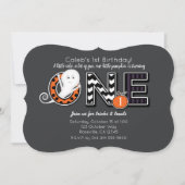 ワンハロウィーン秋1st誕生日パーティの招待状 招待状 (正面)