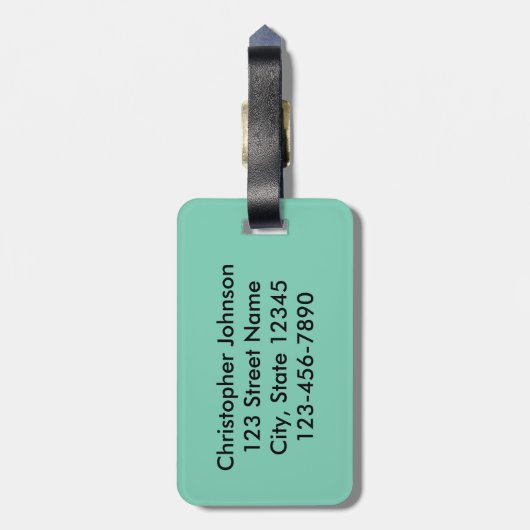 ワンバイワンザペンギンおもしろいことわざデザイン ラゲッジタグ (裏面縦)