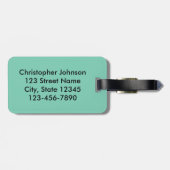 ワンバイワンザペンギンおもしろいことわざデザイン ラゲッジタグ (裏面横)