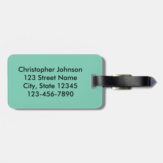 ワンバイワンザペンギンおもしろいことわざデザイン ラゲッジタグ (裏面横)