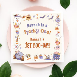 ワンバベ不気味キュートなハロウィーン幽霊1日 スタンダードカクテルナプキン