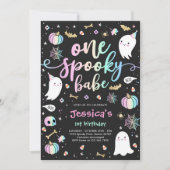 ワンバベ不気味キュートなハロウィーン幽霊1日 招待状 (正面)