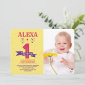 ワンバースデーパーティーフォト招待状 招待状 (スタンド正面)