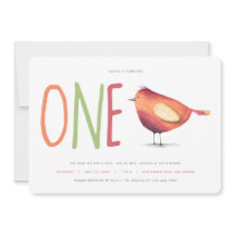 ワンバーディの最初の誕生日パーティーの招待