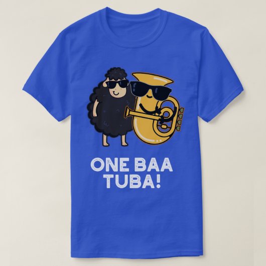 ワンバートゥバおもしろいミュージックシープン Tシャツ (デザイン正面)