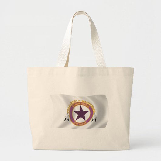 ワンパノアグ族の旗トートバッグ ラージトートバッグ (正面)