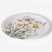 ワンパーソナライズされたグラム乾燥野花カップル ペーパープレート (アングル)