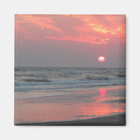 ワンパーフェクトサンセット – Oak Island, NC マグネット (正面)