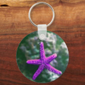 ワンパープルスターフィッシュロッキービーチ キーホルダー (正面)