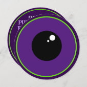 ワンビッグアイパープルパーティー 招待状 (正面/裏面)