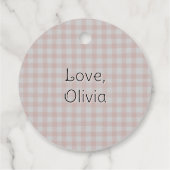 ワンピンクジンガ間抜けムガチョウの女の子の誕生日パーティー フェイバータグ (裏面)