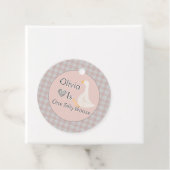 ワンピンクジンガ間抜けムガチョウの女の子の誕生日パーティー フェイバータグ (インサイチュ)