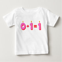ワンピンク1歳の誕生日のベビーガールTシャツ