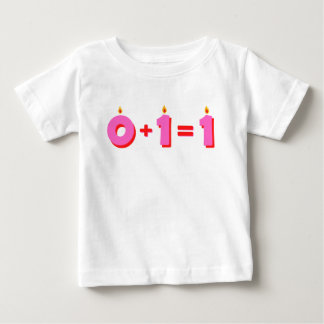 ワンピンク1歳の誕生日のベビーガールTシャツ ベビーTシャツ