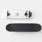 ワンピースのスケートボーダー白色 スケートボード (横)