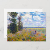 ワンピース、アルジャントゥイユ、1875年 クレード・モネ ポストカード (正面/裏面)