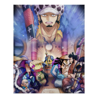 ワンピース、ロー、ルフィ、キッド ポスター