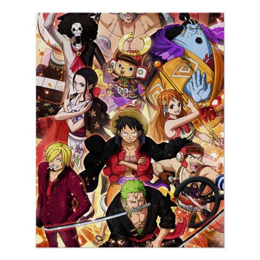 ワンピース、ロー、ルフィ、キッド ポスター (正面)