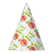 ワンピーチウォーターカラー1stバースデーガール パーティーハット (左)