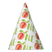 ワンピーチウォーターカラー1stバースデーガール パーティーハット (右)