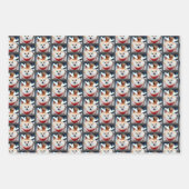 ワンピードッグカスタム写真ポメラニア犬 ラッピングペーパーシート (正面2)