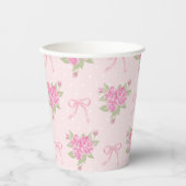 ワンファンシーコケットボウファースト誕生日 紙コップ (正面)