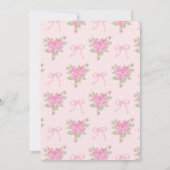 ワンファンシーピンクコケットボウバースデーパーティー 招待状 (裏面)