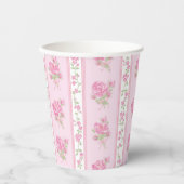 ワンファンシーファースト誕生日ピンクコケットボウ 紙コップ (正面)