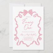 ワンファンシーボウコケット誕生日 招待状 (正面)