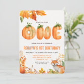 ワンファースト誕生日カボチャ 招待状 (スタンド正面)