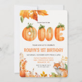 ワンファースト誕生日カボチャ 招待状 (正面)