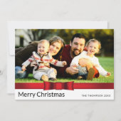 ワンフォトクリスマスフラットホリデーカード シーズンカード (正面)