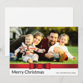 ワンフォトクリスマスフラットホリデーカード シーズンカード
